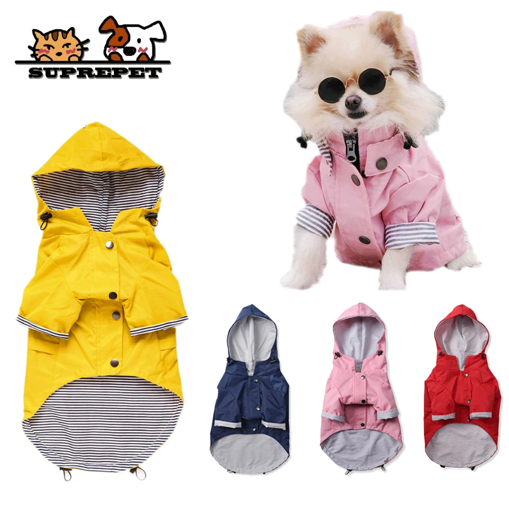 SUPREPET Pet Dog Clothes for Puppy Windproof Dog Jacket Rainproof Dog Raincoat Dog Sport Hoodies Jackets Popa Perro