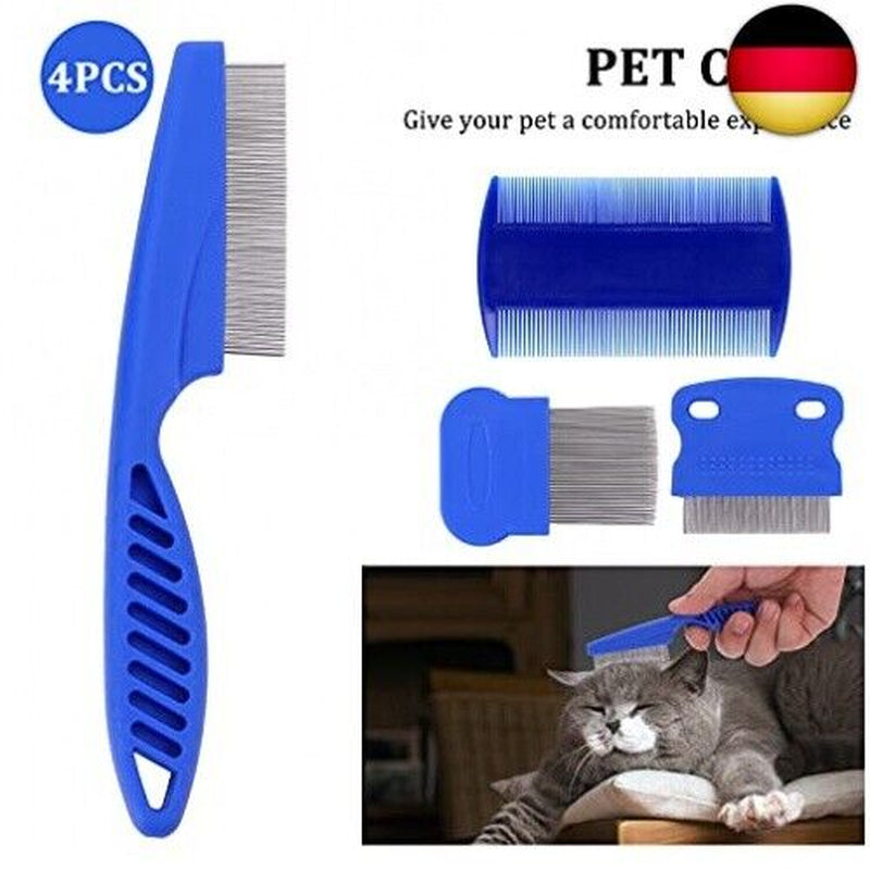 Molain Katze Hund Flohkamm, 4 Pieces Pet Reißen Fleck Entferner Kamm Set Pet
