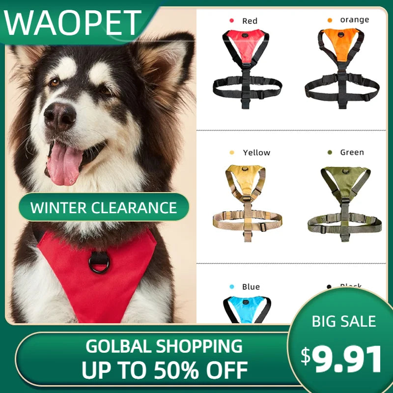 Dog Walker Harness Pet Walking Harness No Pull Comfortable and Breathable Oxford Dogs Collar Ring Easy Control Adjustable Vest
