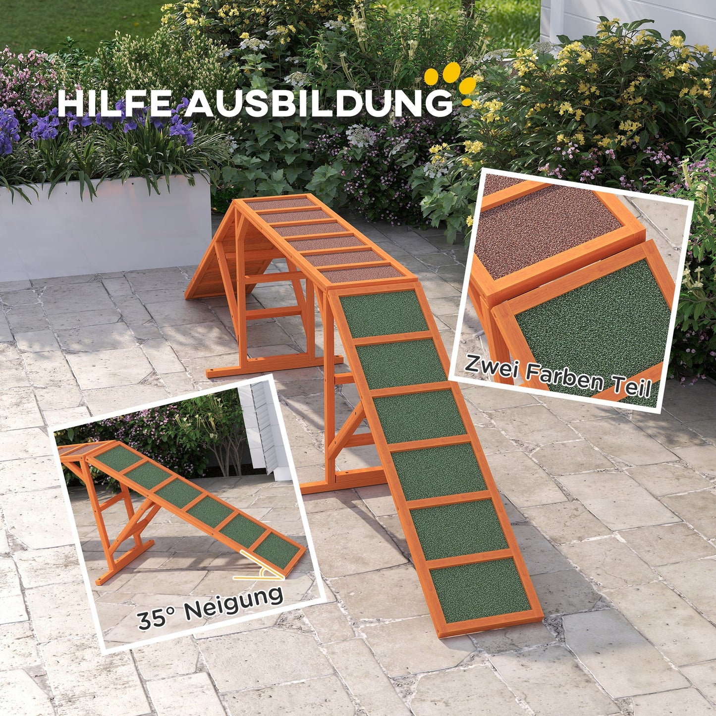 Pawhut Hunde Agility Steg Agility-Ausrüs