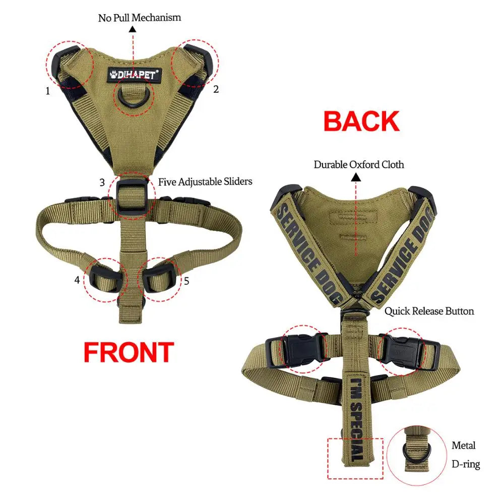 Dog Walker Harness Pet Walking Harness No Pull Comfortable and Breathable Oxford Dogs Collar Ring Easy Control Adjustable Vest