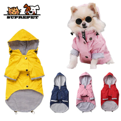 SUPREPET Pet Dog Clothes for Puppy Windproof Dog Jacket Rainproof Dog Raincoat Dog Sport Hoodies Jackets Popa Perro