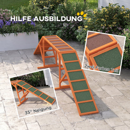 Pawhut Hunde Agility Steg Agility-Ausrüs